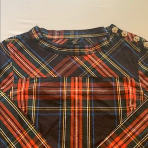 JCrew Holiday Tartan Blouse